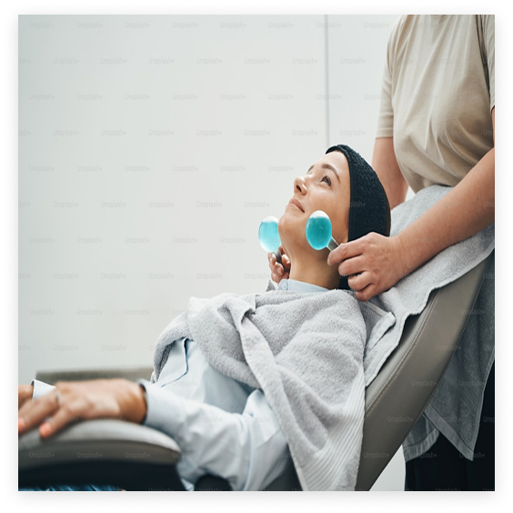 relaxing facial treatment
